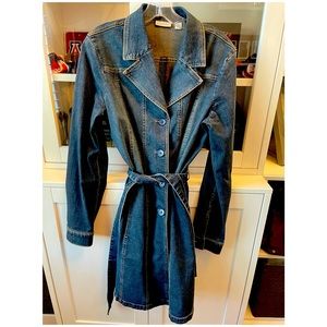 Halogen Jean Trench Coat